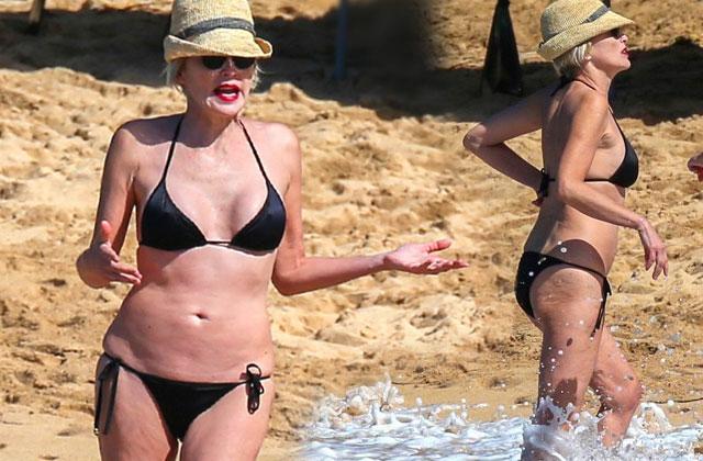 Sharon Stone Bikini Body Weight Gain Hawaii Pics