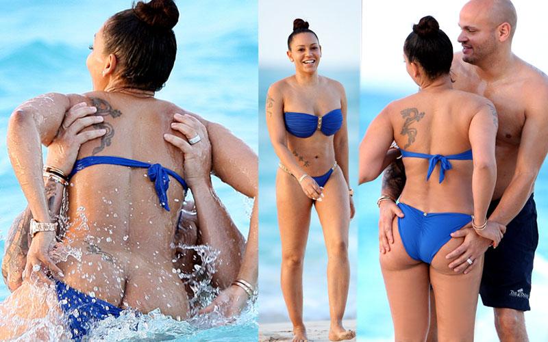 Mel B Thrills Onlookers At The Beach With A Peek At Her Toned Booty