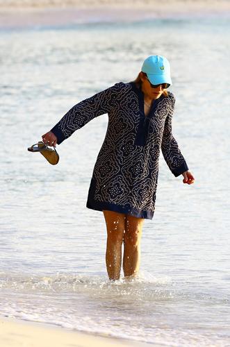 Frisky In The Water See Photos Of Katie Couric Flaunting Her Beach Body In Barbados Where