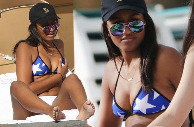 Sasha Obama Shows Off Her Curves In A Skimpy Bikini In Miami