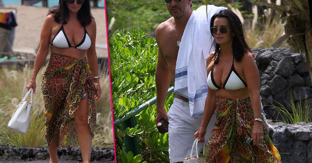 Kyle Richards Flashes Bikini Body At Camille Grammer Hawaii Wedding