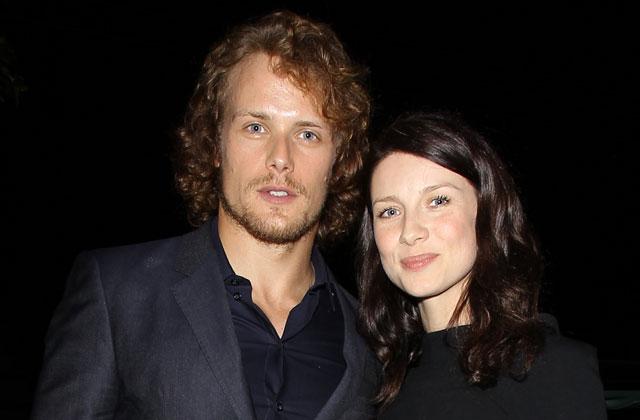 Outlander Stars Sam Heughan Caitriona Balfe CAUGHT Looking Cozy