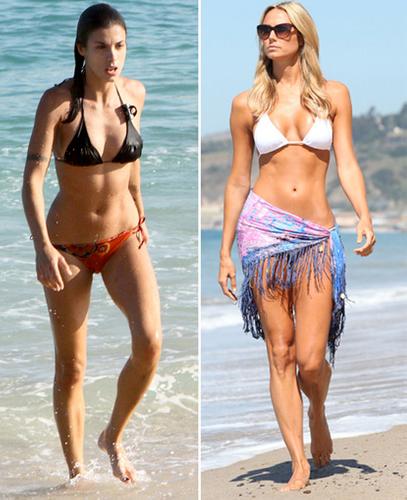 Stacy Keibler Takes On George Clooneys Gorgeous Exes In Bikini Wars