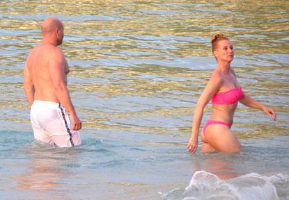 Nicollette Sheridan Flaunts A Well Toned Bikini Body On The Beach In St