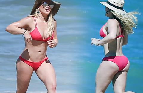 Hilary Duff Gets Flirty In A Bikini During Her Gal Pal Getaway In Mexico