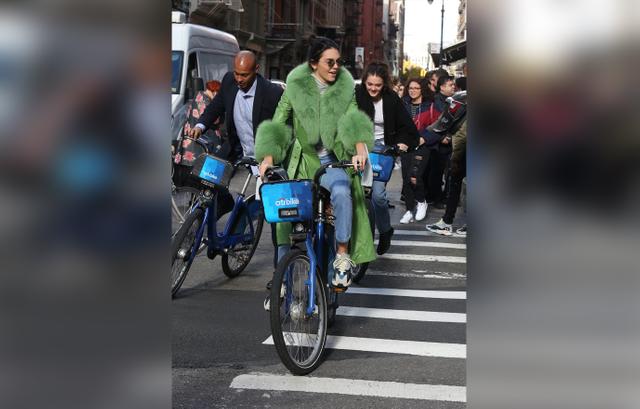 Kendall Jenner Rides Citi Bike In New York