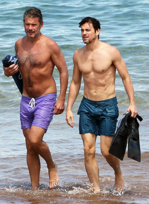 Shirtless Matt Bomer Works His Washboard Abs Paddle Boarding In Maui