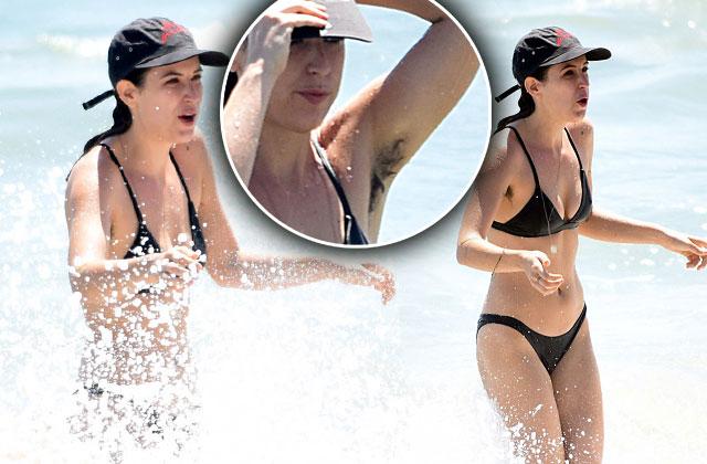 Bikini Clad Scout Willis Sports Hairy Armpits On The Beach In La