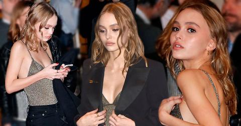 lily rose depp scary skinny bodysuit cleavage