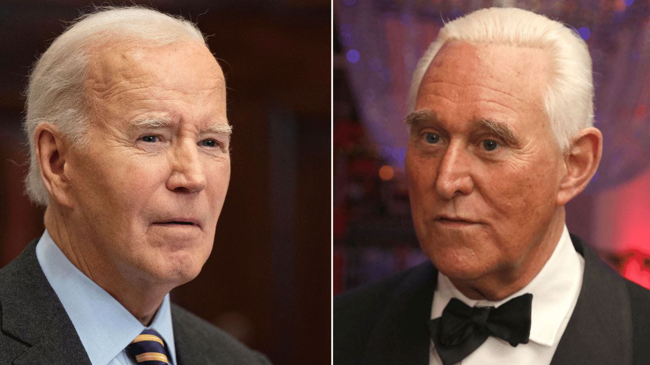 Photo of Joe Biden, Roger Stone