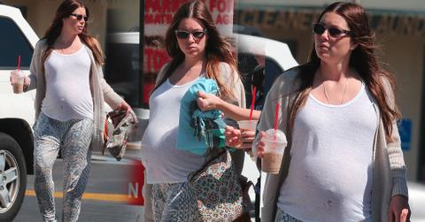Jessica Biel Pregnant Beach Walk