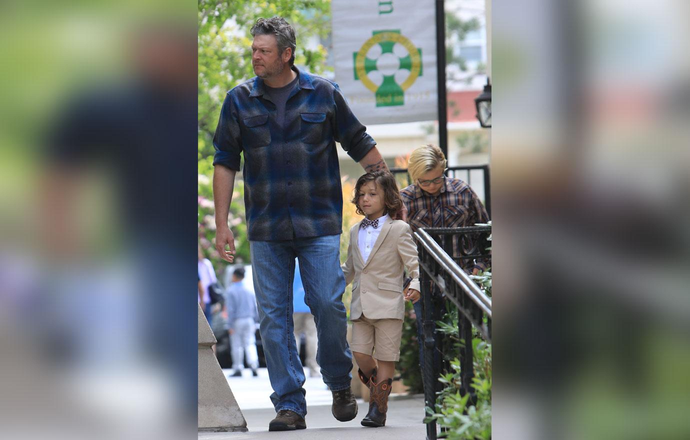 Gwen Stefani And Kids Attend Easter Services With Blake Shelton