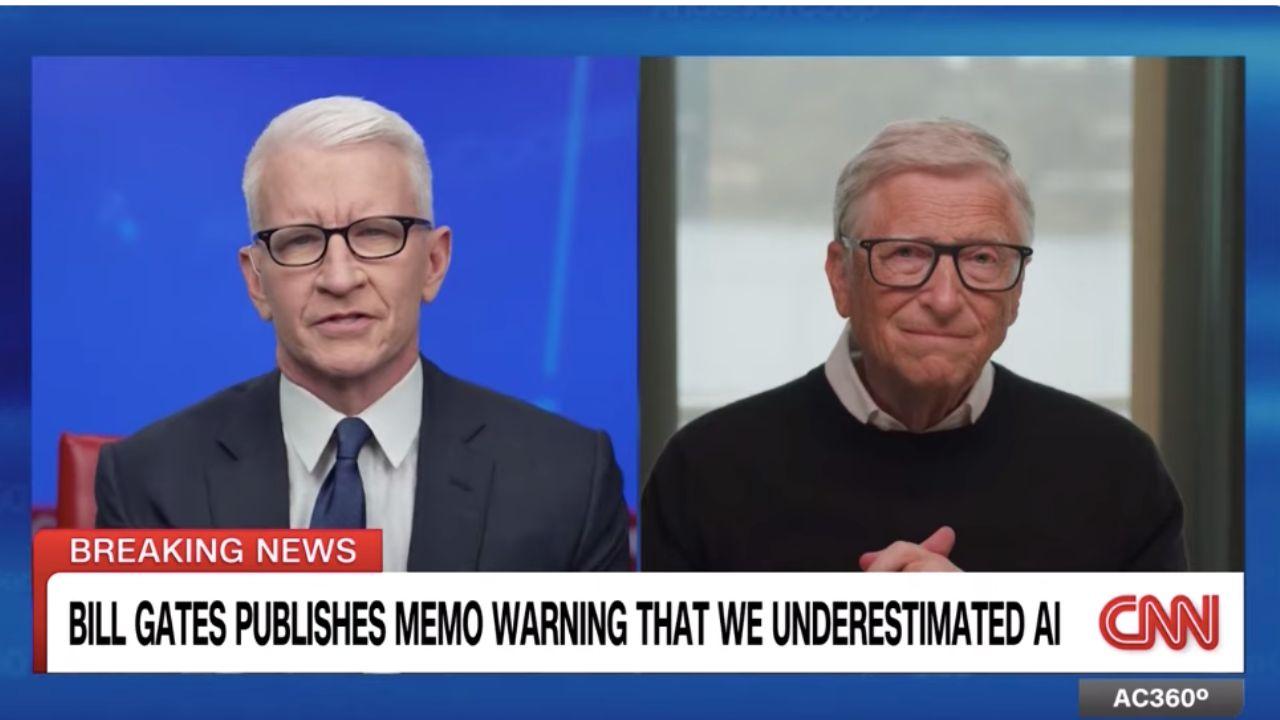 picture of Anderson Cooper and Bill Gates