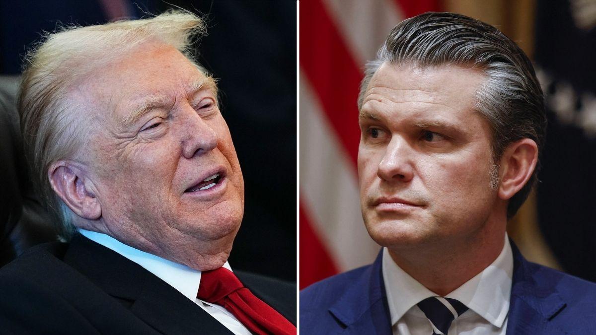 Photo of Donald Trump, Pete Hegseth