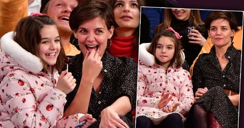 Katie Holmes Suri Cruise Basketball Game Amid Jamie Foxx Romance