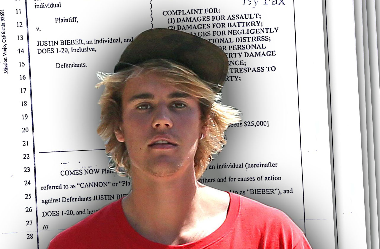 Justin Bieber Lawsuit Assault Battery