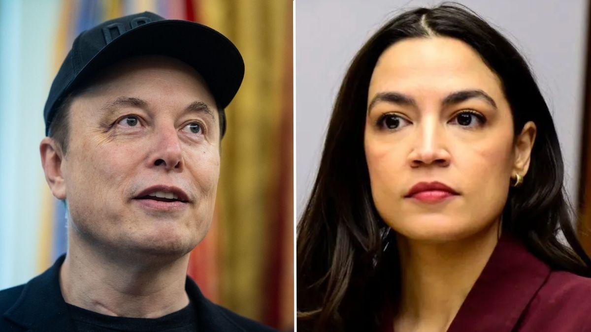 Photo of Elon Musk, AOC