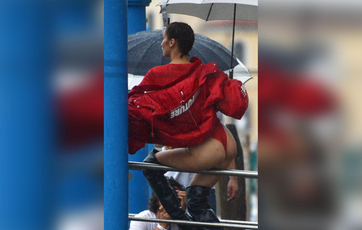 Bella Hadid poses thong Venice