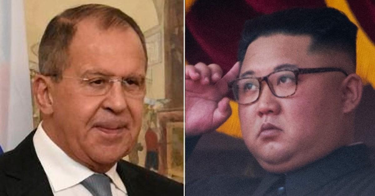 Photo of Sergey Lavrov, Kim Jong-Un