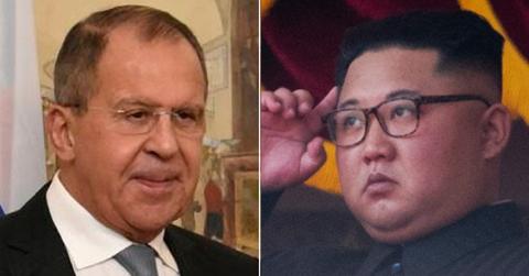 Photo of Sergey Lavrov, Kim Jong-Un