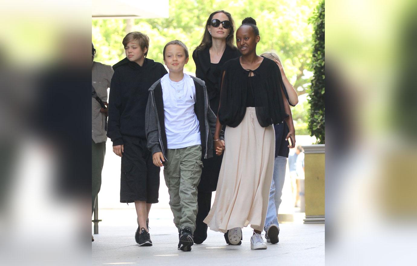 Angelina Jolie kids movies Los Angeles amid Brad Pitt custody battle