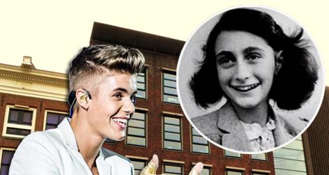//justin bieber anne frank museum square