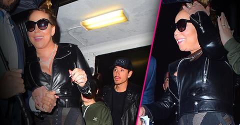 Mariah Carey See-Through Mesh Skirt NYC