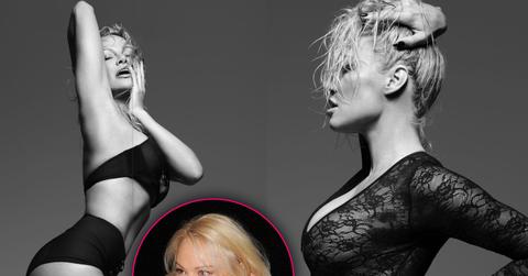 //pamela anderson flaunts curves in lingerie pp