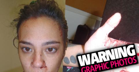 //woman stabbed boyfriend samurai sword bloody photos pp