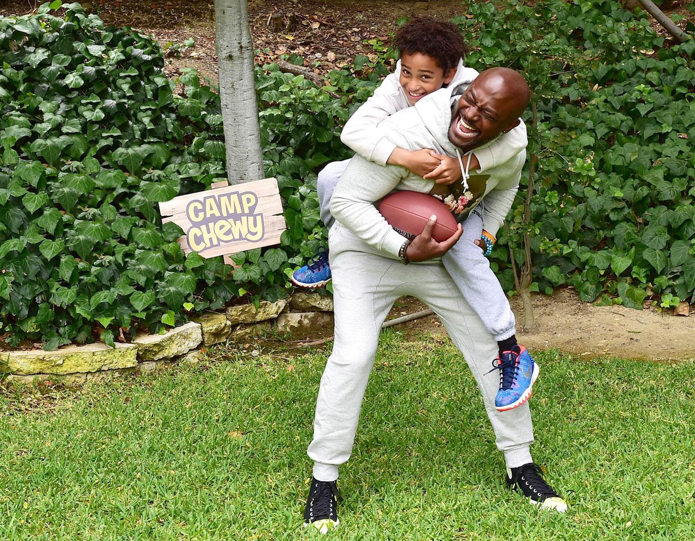 Taye Diggs and son Walker Playing Outside