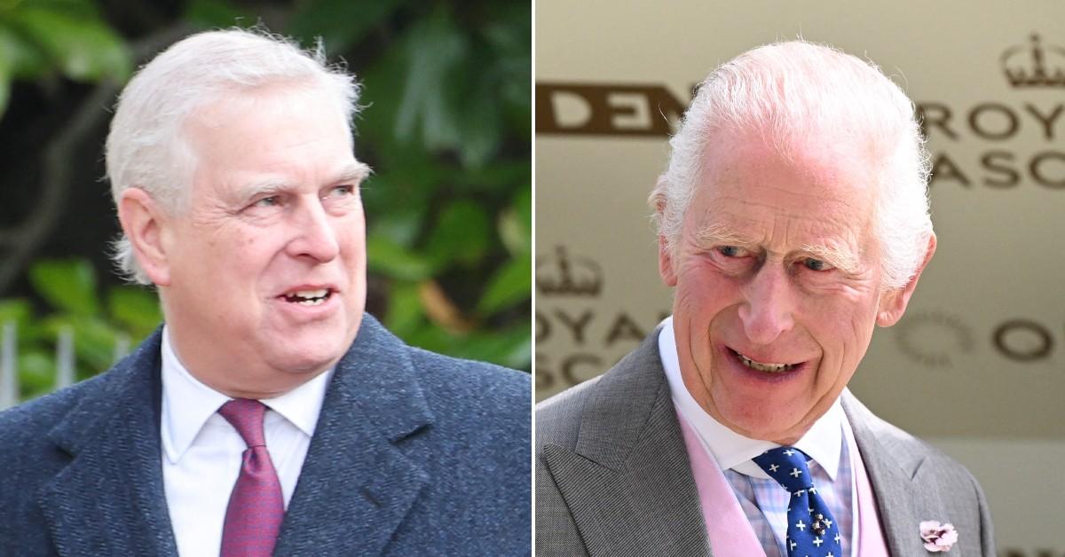 Composite photo of Prince Andrew and King Charles III.