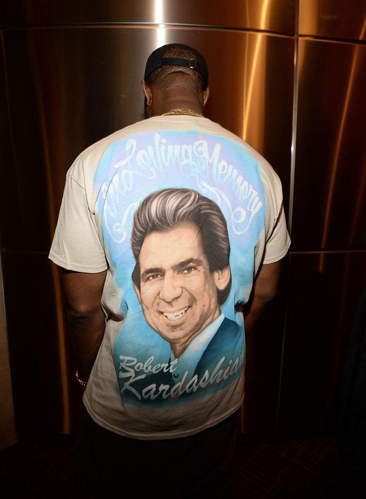 Kim Kardashian Kanye West Lamar Odom Shirt Fashion Show