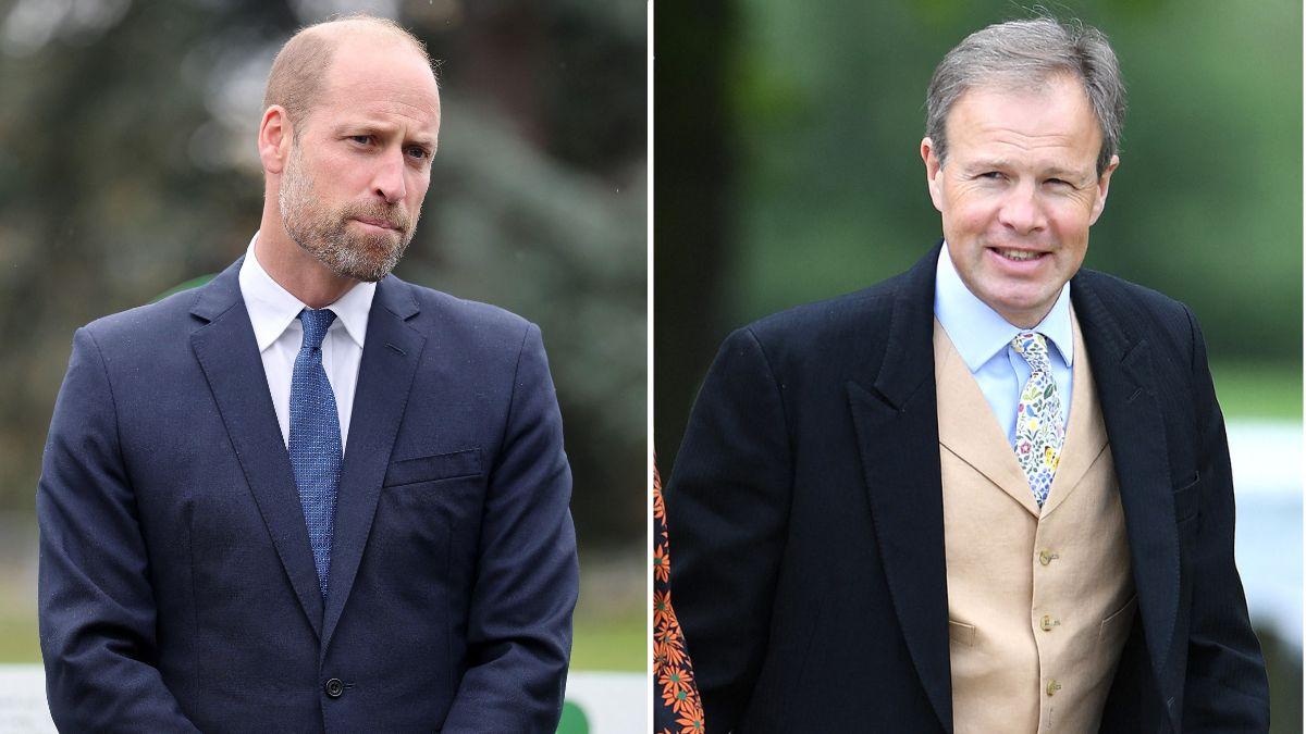 Split photos of Prince William and Tom Bradby