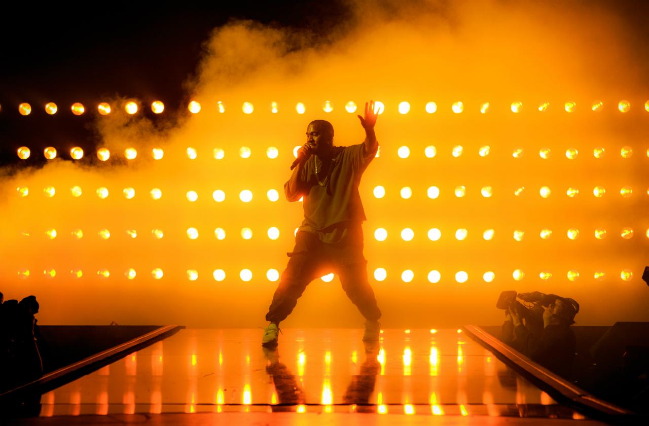 Kanye West performs onstage at the 2015 iHeartRadio Music Festival at MGM Grand Garden Arena on September 18, 2015 in Las Vegas, Nevada