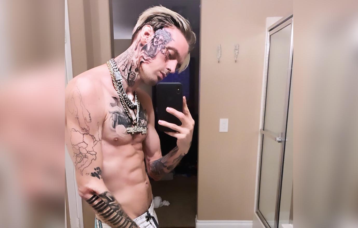 Aaron Carter Flaunts Face Tattoo Amid Downfall