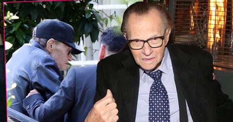 Inset Larry King Coming Home From The Hospital, Larry King at Friar's Club Dinner For His Birthday- Larry King Admits He Was In A Coma For A ‘Couple Of Weeks’ After Massive Stroke