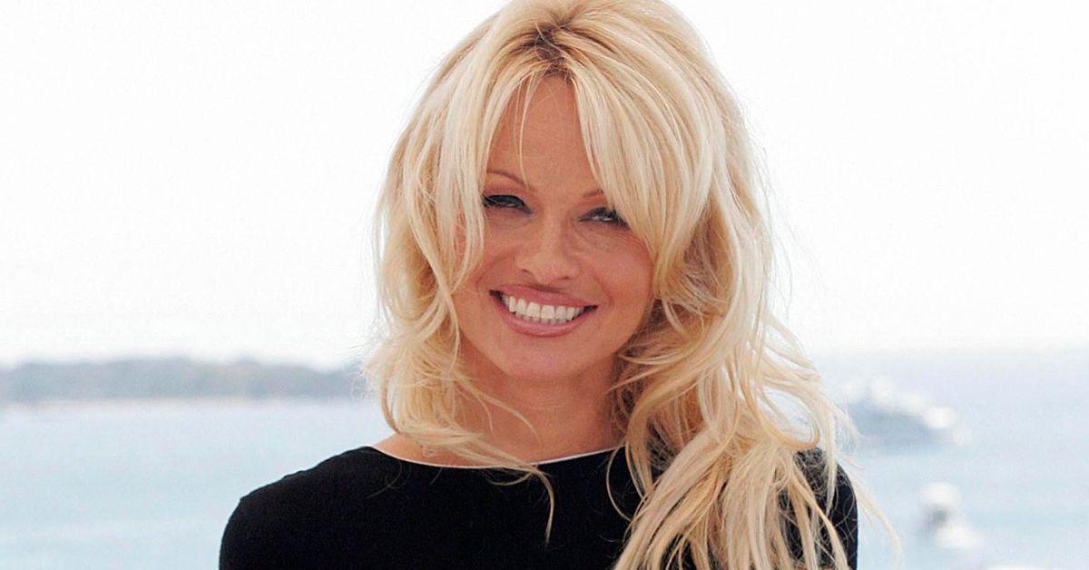 pam anderson smiling