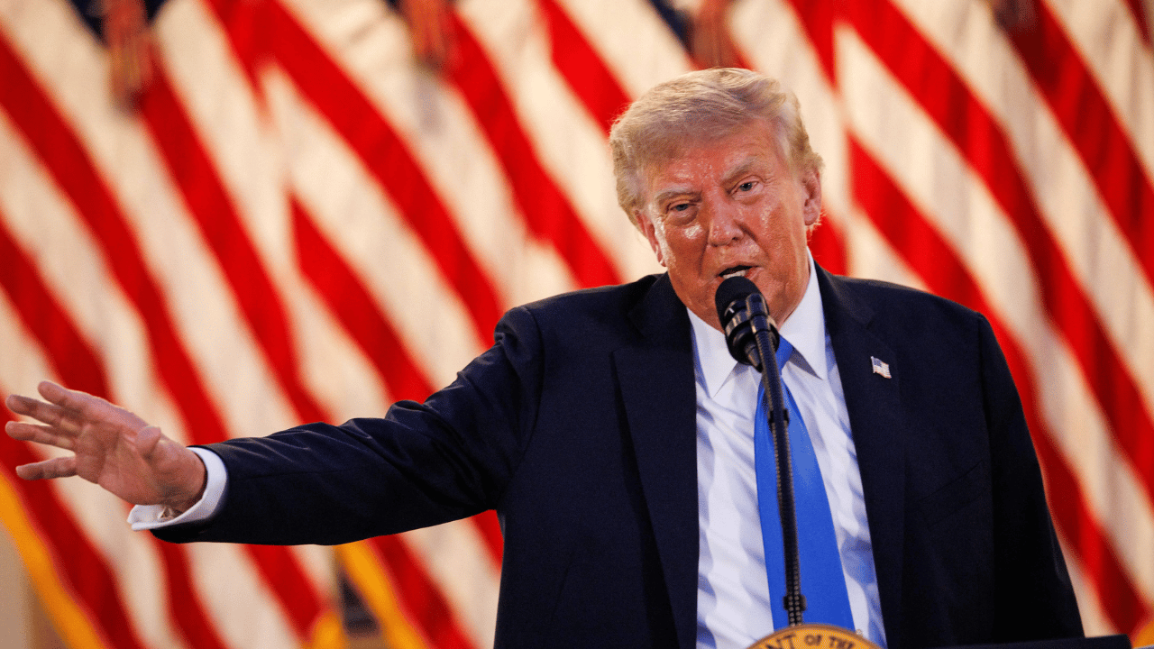 Trump recalled a story when some questioned whether or not he wears a wig.