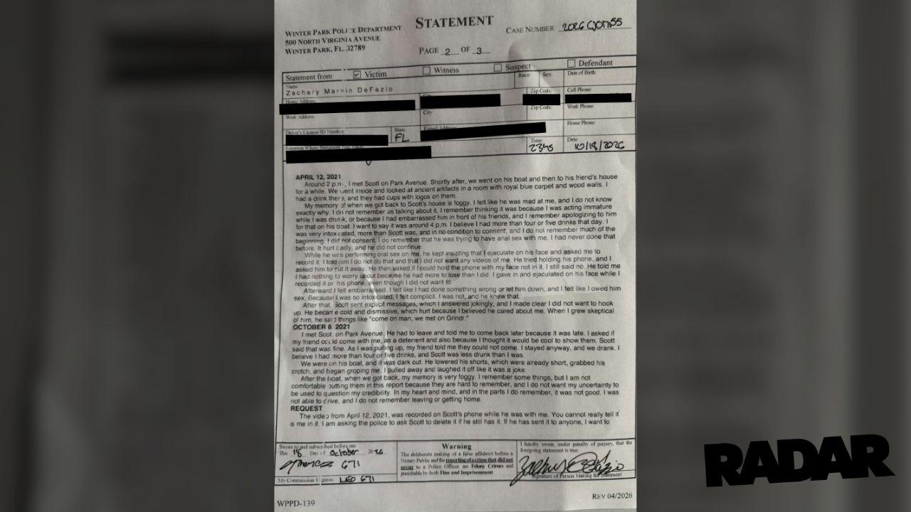 DeFazio police report