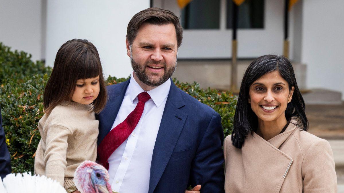 picture of Usha vance, JD Vance and Mirabel Vance