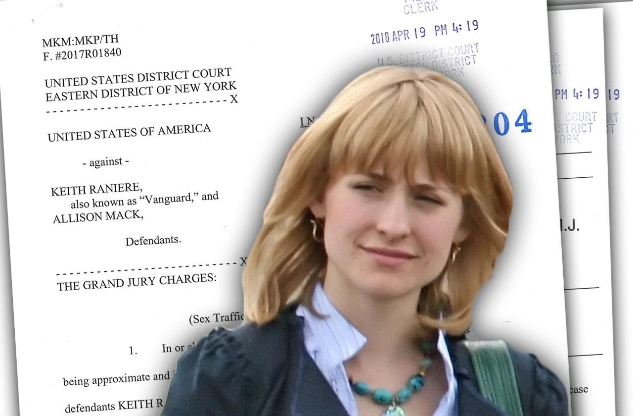 Allison Mack Nxivm Sex Slave Cult Arrest Sealed Indictment Revealed