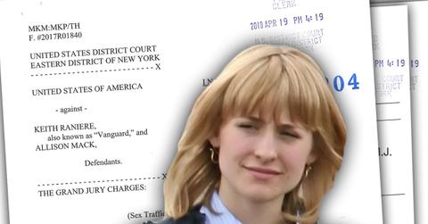 Allison Mack Arrested Indictment Cult Sex Slaves