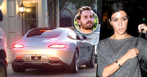 Kourtney Kardashian Leaves Home Scott Disick Stays Overnight