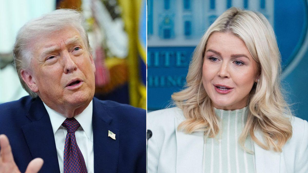 Photo of Donald Trump and Karoline Leavitt