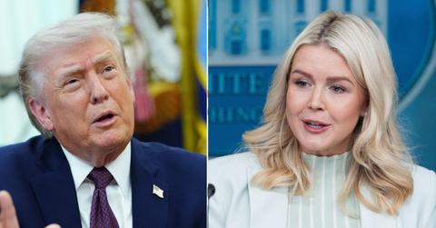 Photo of Donald Trump and Karoline Leavitt