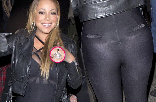 Mariah Nearly Flashes Her Butt With Thigh-High Slit! See 