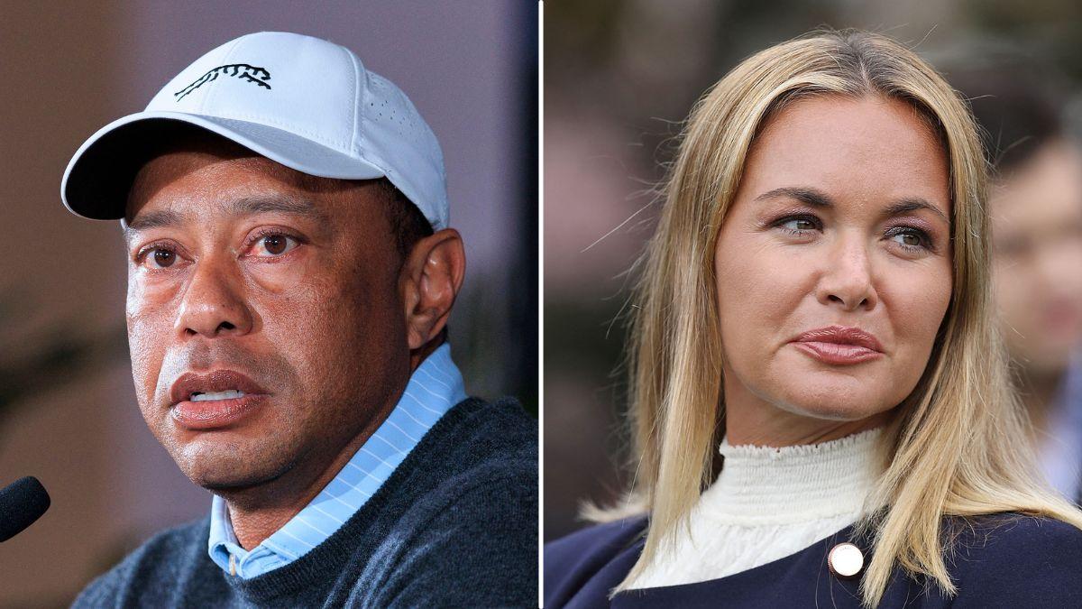 split image of Tiger Woods and Vanessa Trump