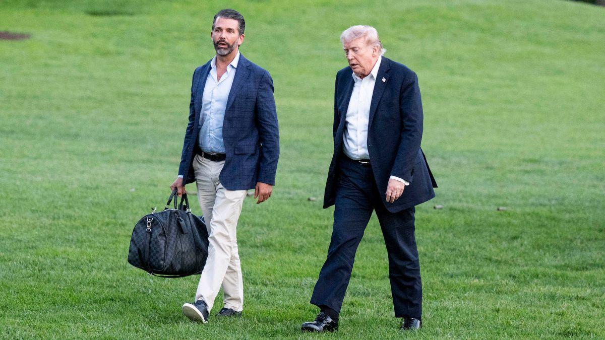 A photo of Donald Trump and Donald Trump Jr.