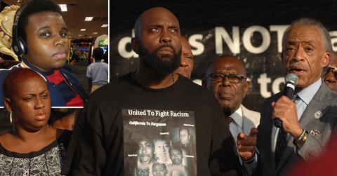 //michael brown sr asks for moment of calm at funeral