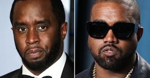 Split photo of Sean 'Diddy' Combs and Kanye West.